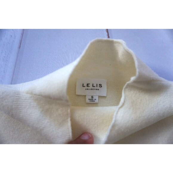 Le Lis Collection Sleeveless Cream Knit Mock Neck Top - Size S - Picture 3 of 6